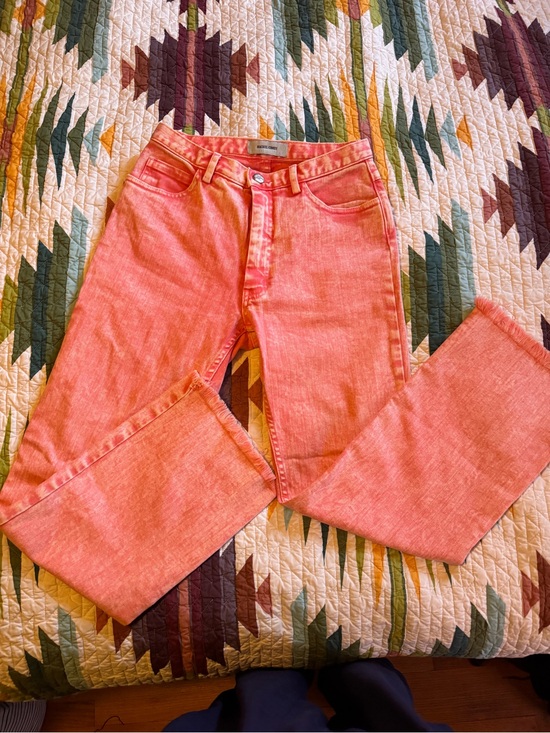 Rachel Comey Denim - Rachel Comey Coral Pink Acid Wash jeans